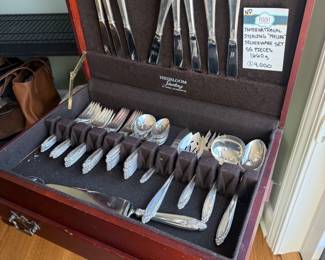 International Sterling "Prelude" Silverware Set 55 Pieces 