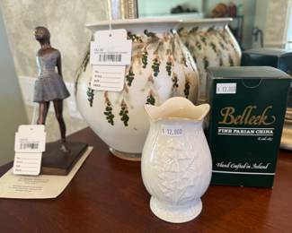 John Herbon Grapevine Canister, Degas Dancer Statuette