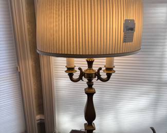 Brass-Tone Bouillotte Lamp