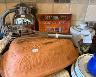 Whisk, Wolfgang Puck Cookbook, Portmeirion Botanical Canister