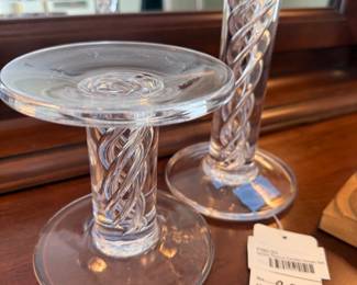 Simon Pearce Candle Holder Set