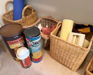 Vintage Tins, Baskets 