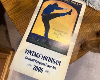 Vintage Michigan Football Program Cover Art 