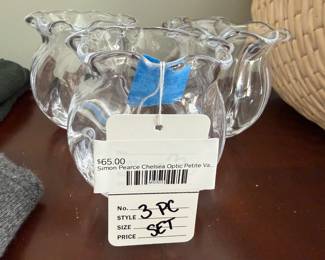 Simon Pearce Chelsea Optic Petite Vase