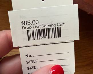 Drop Leaf Serving Cart 