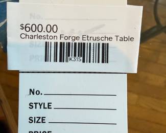 Charleston Forge Etrusche Table