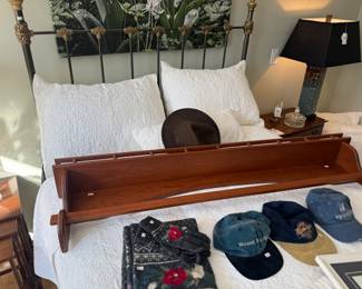 Wooden Shelf, Vintage Hats