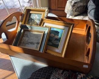 Wooden Handled Heart Tray, Frames