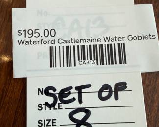 Waterford Castlemaine Water Goblets