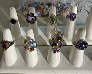 There is also a nice selection of Sterling SilverJewelry including these Sterling Rings