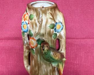 Very Cool Antique Japanese Birdie Wall Pocket