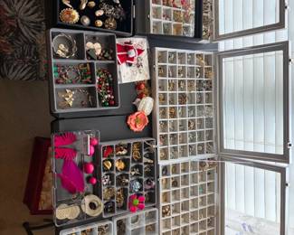 Jewelry broaches, pins, earrings and holiday jewelry