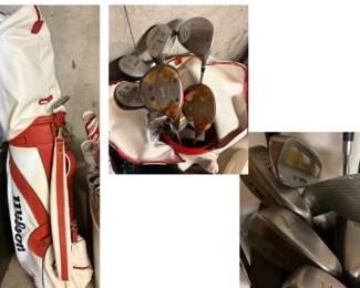 Golf Clubs - woods, irons, and bag