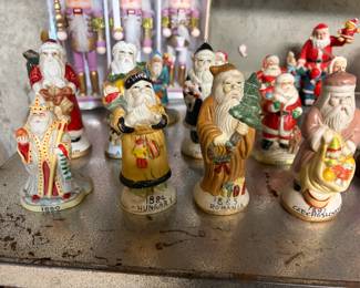 Old world vintage santa figurines