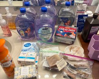 Soap and bathroom supplies