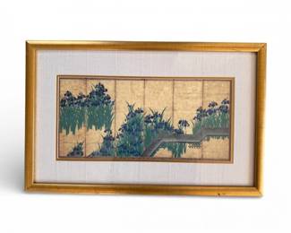 61 FramedIrisAndBridgeArtPrintAfterOgataKorin