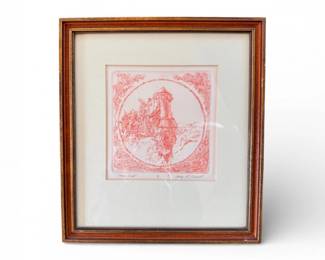 72 SignedNumberedRedArchitecturalPrintFramed