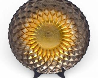 12 ARDAGlassHandPaintedGoldGeometricDecorativeChargerPlate