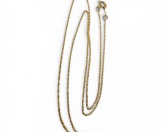 26 10KYellowGoldFineChainNecklace05Grams