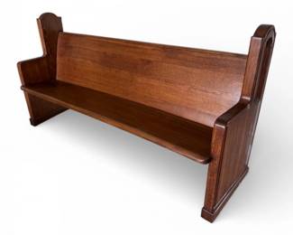 73 LongSolidWoodChurchPewBenchTraditionalDesign