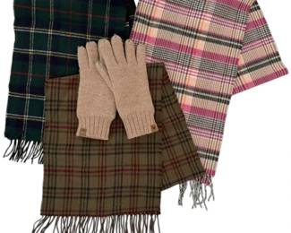 Christian Dior 100 Wool Scarf, Scottish Cashmere Scarf, UGG Gloves