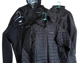 4 Lightweight Columbia Jackets Sizes M  L