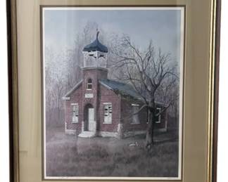 28 x 24 Signed  Numbered Schoolhouse Print