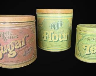 Vintage RD Co Metal Canister Set