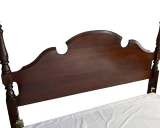 Dark Wooden QueenSize Headboard  Bed Frame