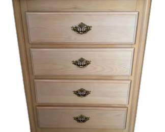Solid Wooden Unfinished Tallboy Dresser