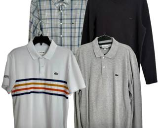 Mens Lacoste Polos, ButtonUp,  Sweater Sizes SL