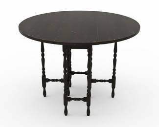 Antique Gateleg Drop Leaf Dining Table with Barley Twist Legs