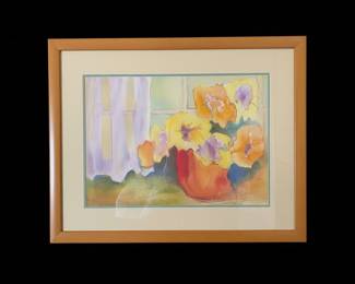 Watercolor Painting of Flowers by Patty Bunch