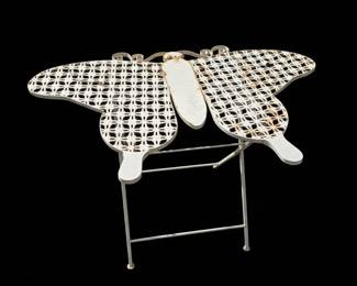 Salterini Style Wrought Iron Nesting Tables and Decorative Bird Figurines