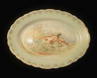 Antique D.E. McNicol Pheasant Serving Platter