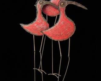Curtis Jere Metal Sandpiper Wall Sculpture