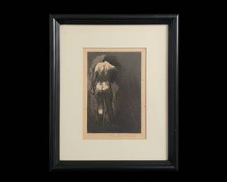 Nude Figure Etching by Charles R. Knight