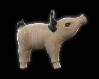 Mid-Century Ceramic Pig Figurine