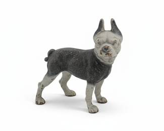 Vintage Hubley Cast Iron Boston Terrier Doorstop