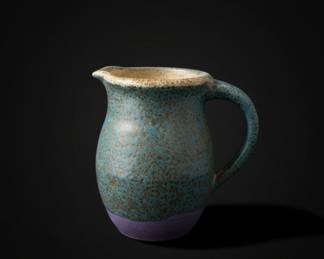 Hand-Thrown Ceramic Pitcher with Speckled Glaze