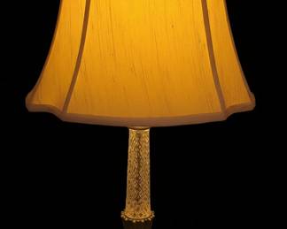 Vintage Cut Crystal and Brass Table Lamp