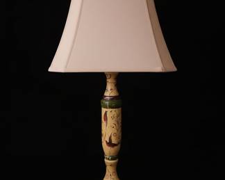 Hand-Painted Folk Art Table Lamp by Jim Shore