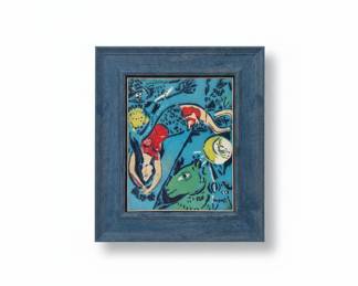 Marc Chagall "The Circus" Enamel on Copper Plate