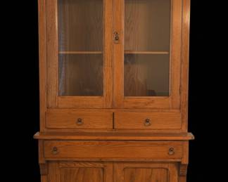 Antique Oak China Cabinet