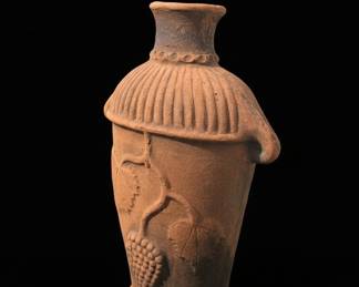 Terracotta Urn with Grapevine Motif