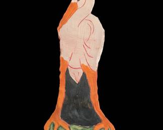 Hand-Painted Ceramic Stork Figurine