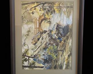 Watercolor Landscape Painting by Linda J. Smith