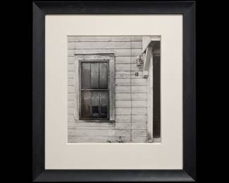 Black and White Photograph of Abandoned House Window by Walker Evans