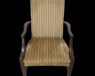 Vintage Striped Upholstered Armchair