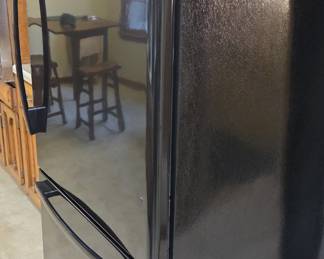 Black Whirlpool Bottom Freezer Refrigerator